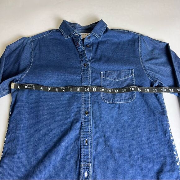 INES DE LA FRESSANGE Large Cotton Denim Long Sleeve Floral Back - Picture 9 of 14